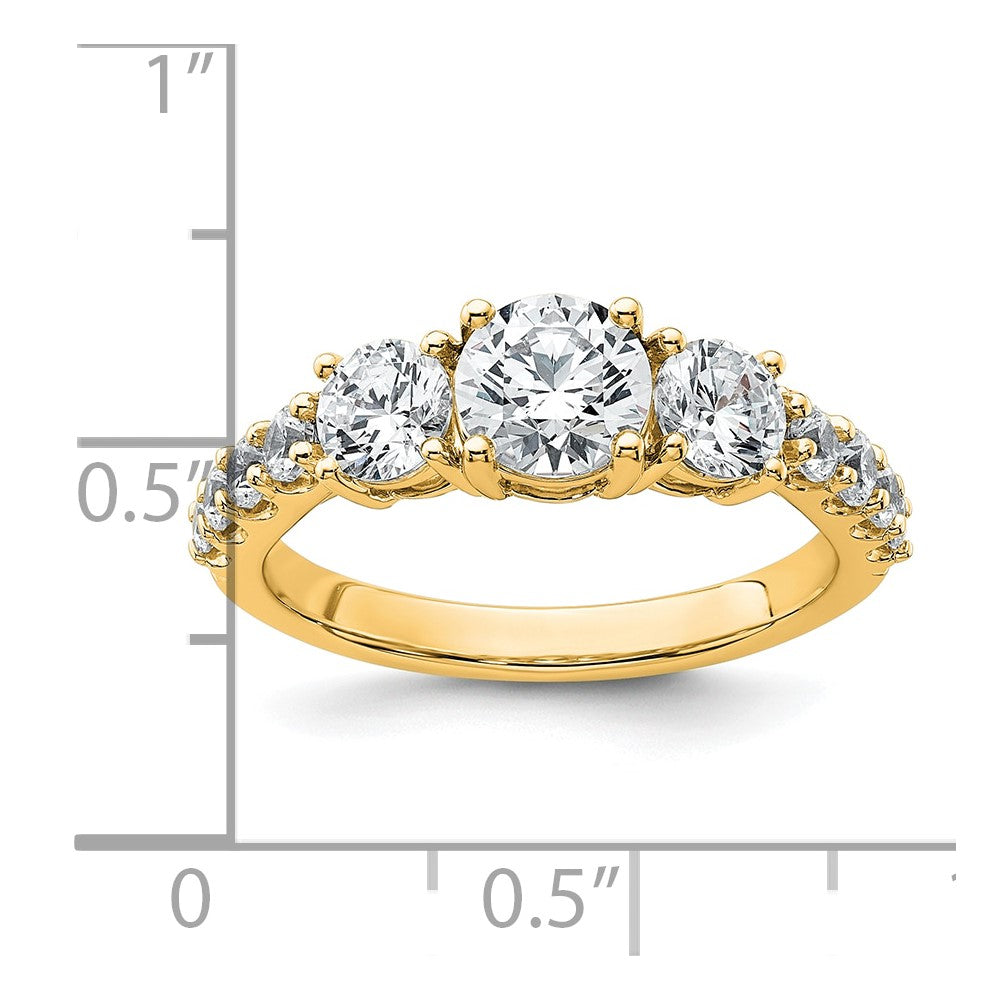 True Origin Lab Grown Diamond VS+ F+ Complete Round Three Stone Ring
