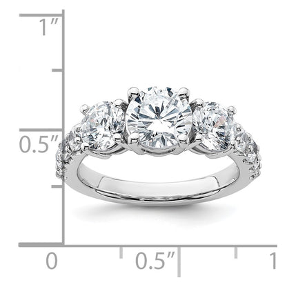 True Origin Lab Grown Diamond VS+ F+ Complete Round Three Stone Ring