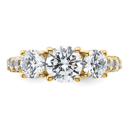 True Origin Lab Grown Diamond VS+ F+ Complete Round Three Stone Ring