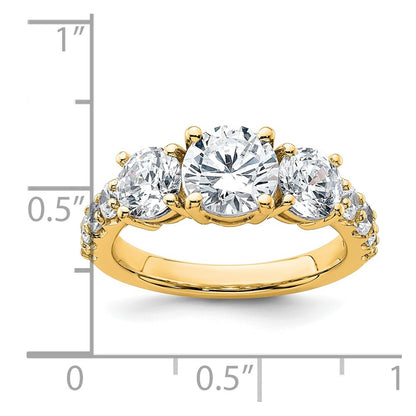 True Origin Lab Grown Diamond VS+ F+ Complete Round Three Stone Ring