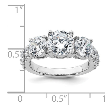 True Origin Lab Grown Diamond VS+ F+ Complete Round Three Stone Ring