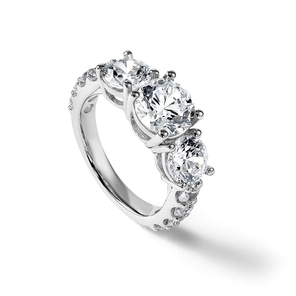 True Origin Lab Grown Diamond VS+ F+ Complete Round Three Stone Ring
