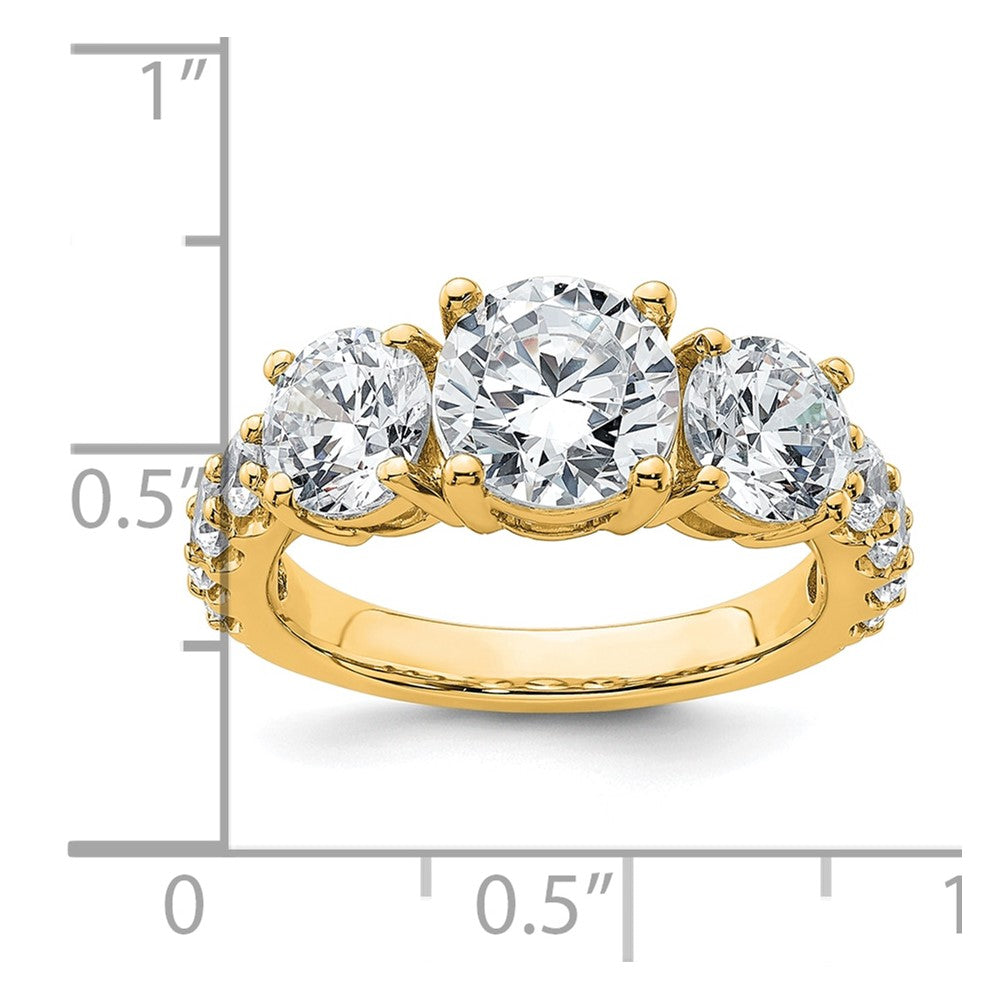 True Origin Lab Grown Diamond VS+ F+ Complete Round Three Stone Ring