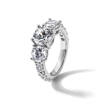 True Origin Lab Grown Diamond VS+ F+ Complete Round Three Stone Ring