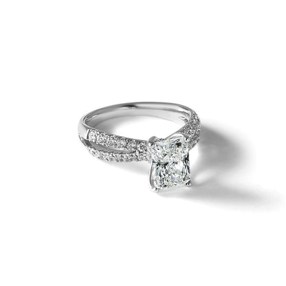 True Origin Lab Grown Diamond VS+ F+ Complete Radiant Engagement Ring