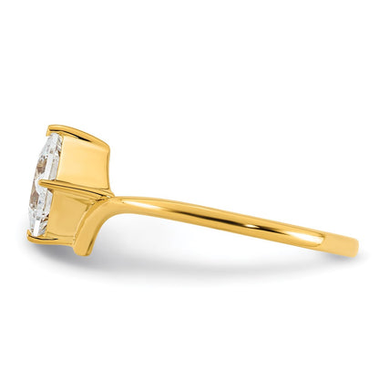 True Origin Lab Grown Diamond VS+ F+ Princess Solitaire Complete Ring