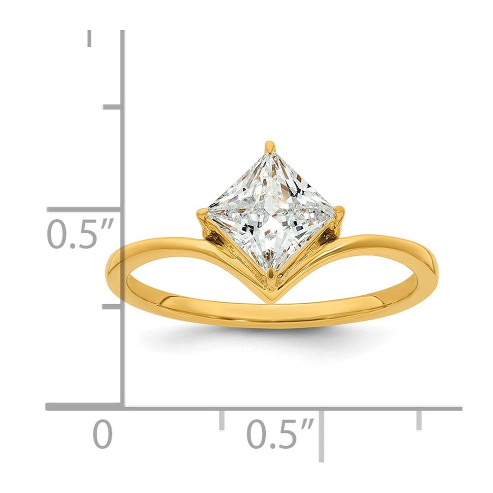 True Origin Lab Grown Diamond VS+ F+ Princess Solitaire Complete Ring