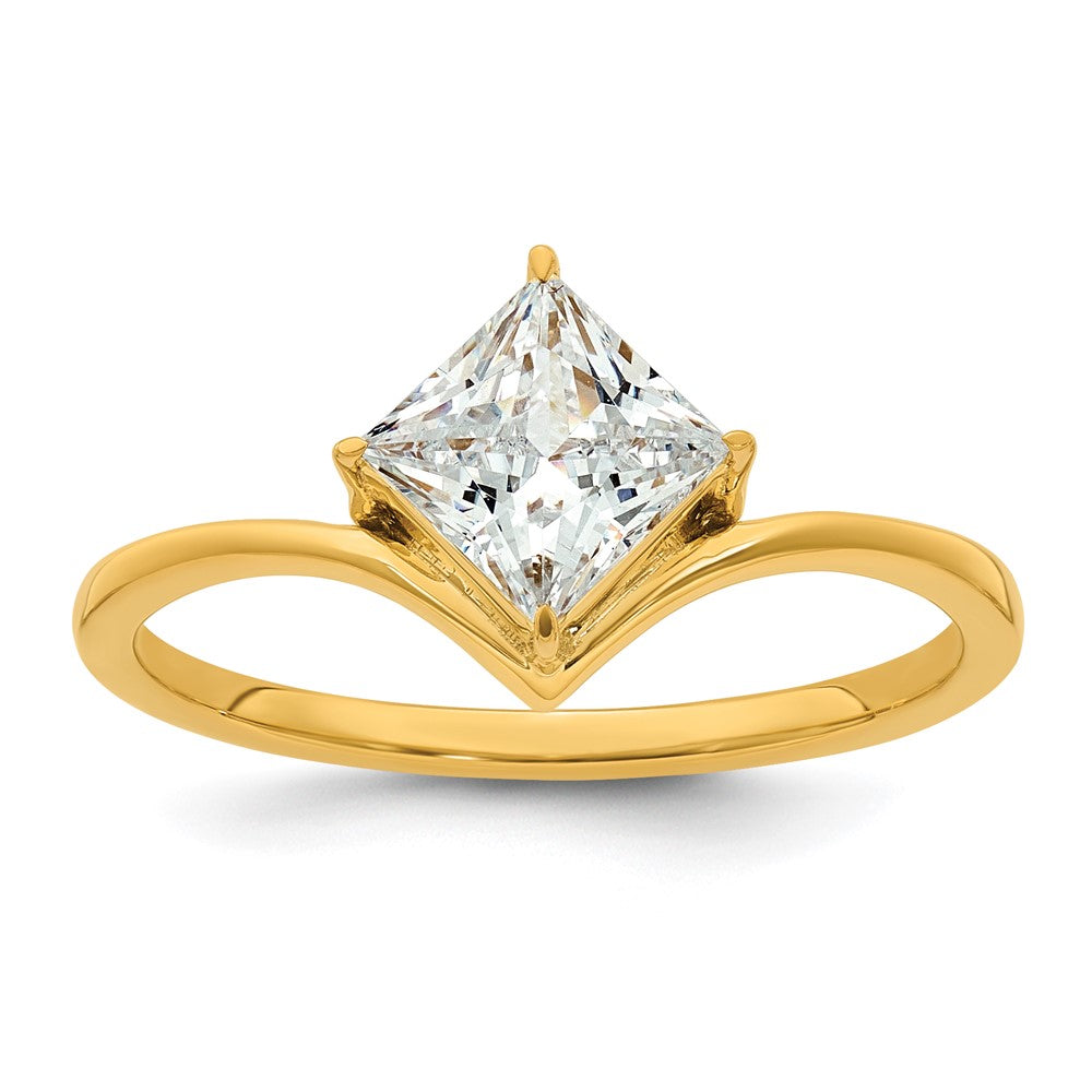 True Origin Lab Grown Diamond VS+ F+ Princess Solitaire Complete Ring