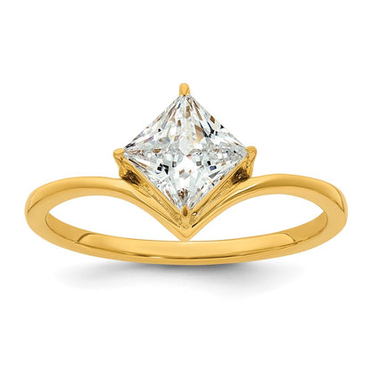 True Origin Lab Grown Diamond VS+ F+ Princess Solitaire Complete Ring