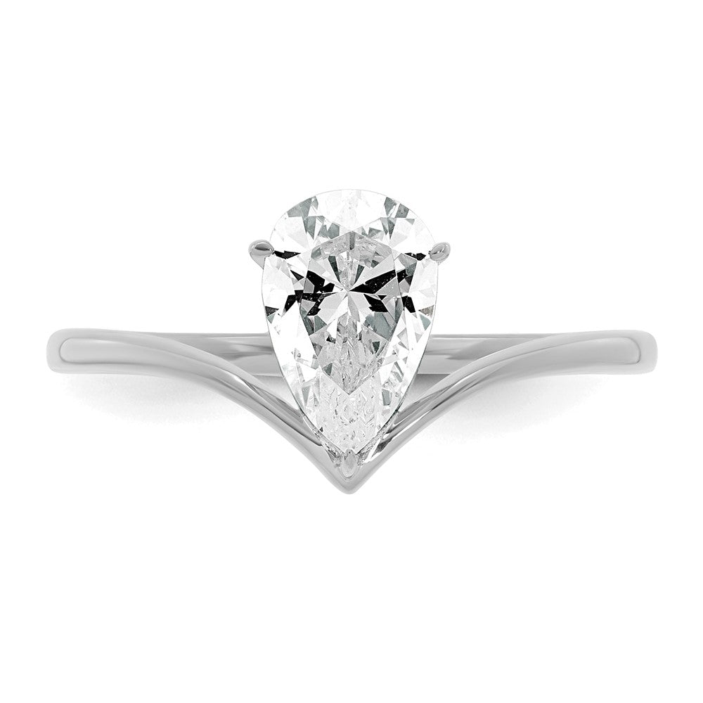 True Origin Lab Grown Diamond VS+ F+ Pear Solitaire Complete Ring
