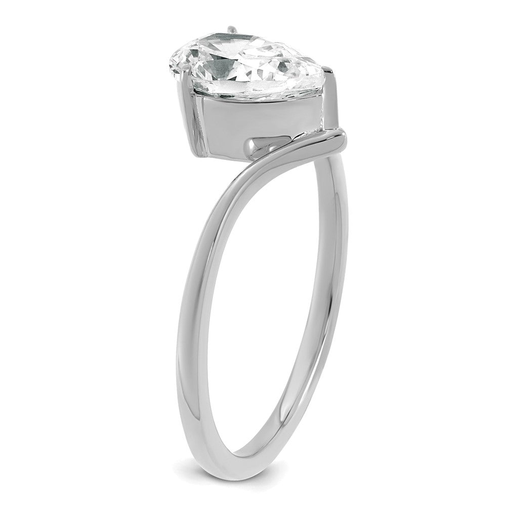 True Origin Lab Grown Diamond VS+ F+ Pear Solitaire Complete Ring