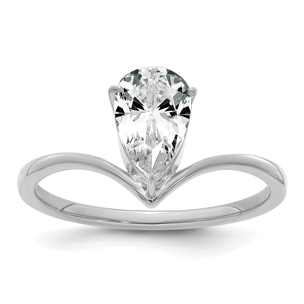 True Origin Lab Grown Diamond VS+ F+ Pear Solitaire Complete Ring