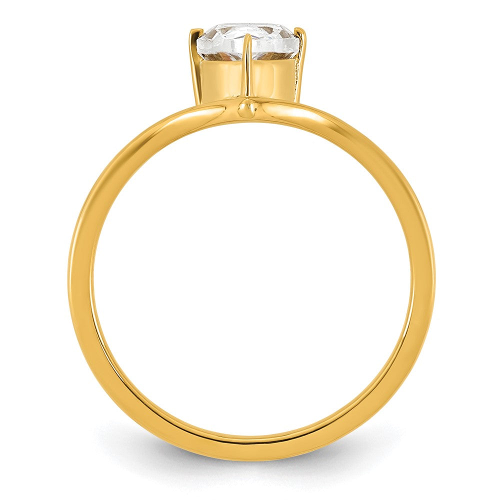 True Origin Lab Grown Diamond VS+ F+ Pear Solitaire Complete Ring