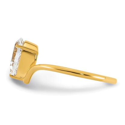 True Origin Lab Grown Diamond VS+ F+ Pear Solitaire Complete Ring
