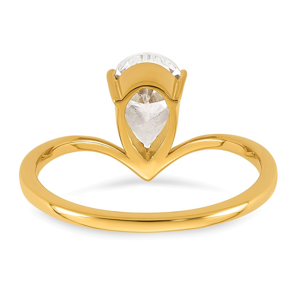 True Origin Lab Grown Diamond VS+ F+ Pear Solitaire Complete Ring
