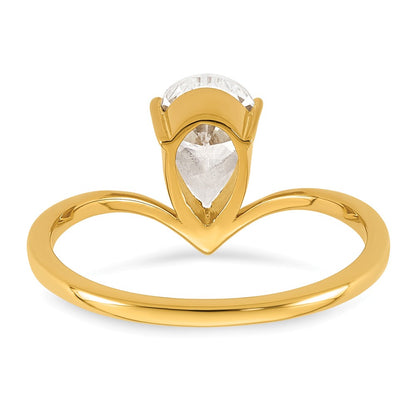 True Origin Lab Grown Diamond VS+ F+ Pear Solitaire Complete Ring