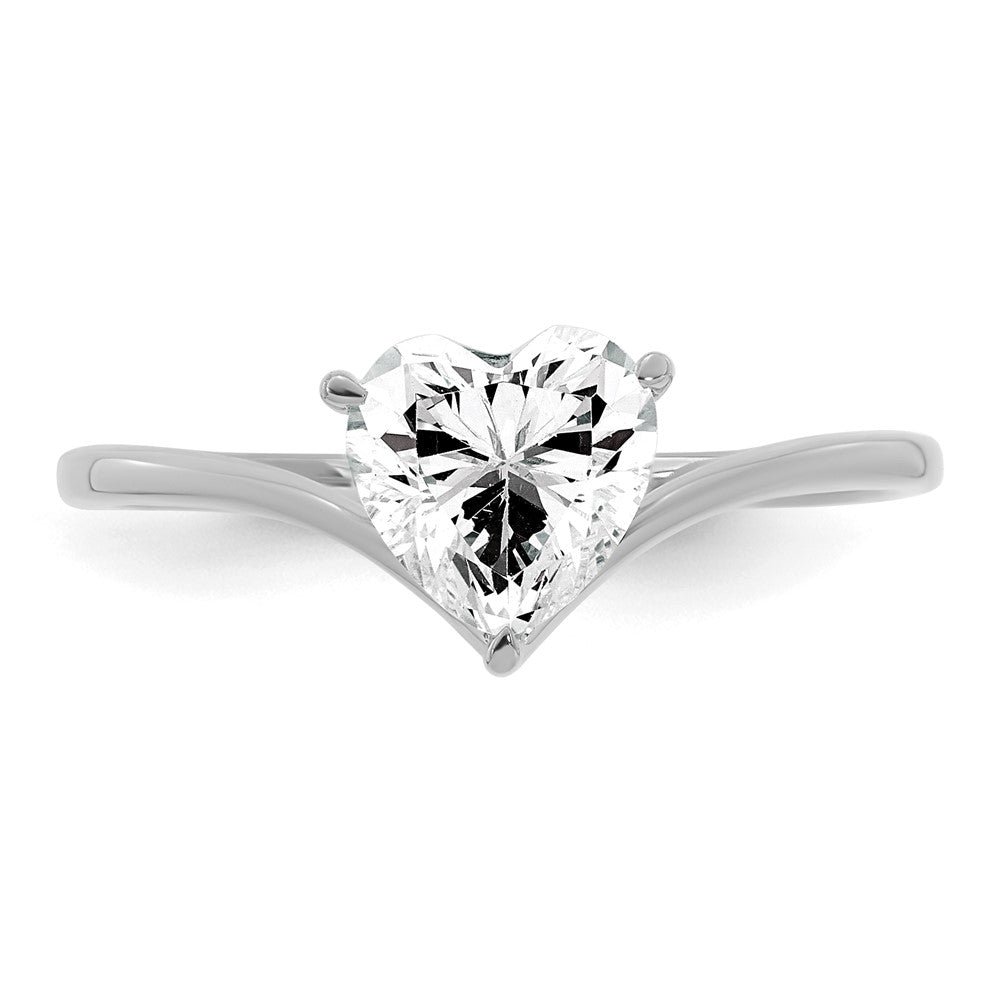 True Origin Lab Grown Diamond VS+ F+ Heart Solitaire Complete Ring