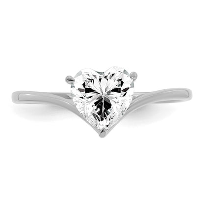 True Origin Lab Grown Diamond VS+ F+ Heart Solitaire Complete Ring