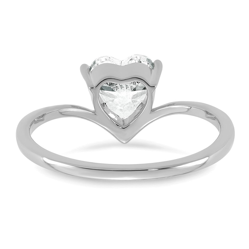 True Origin Lab Grown Diamond VS+ F+ Heart Solitaire Complete Ring