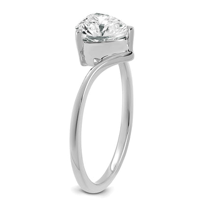 True Origin Lab Grown Diamond VS+ F+ Heart Solitaire Complete Ring