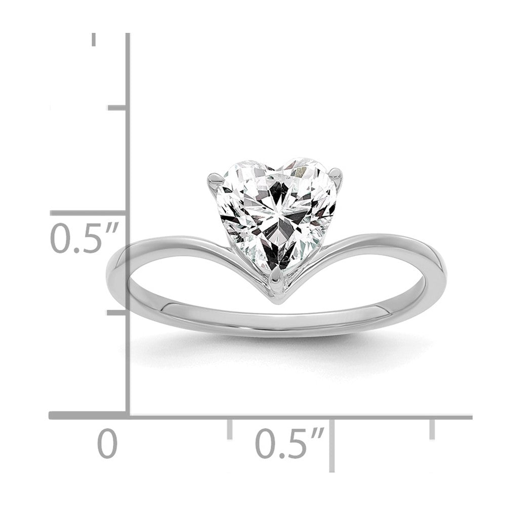 True Origin Lab Grown Diamond VS+ F+ Heart Solitaire Complete Ring