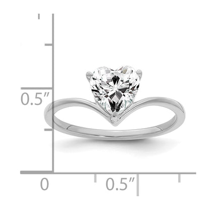 True Origin Lab Grown Diamond VS+ F+ Heart Solitaire Complete Ring