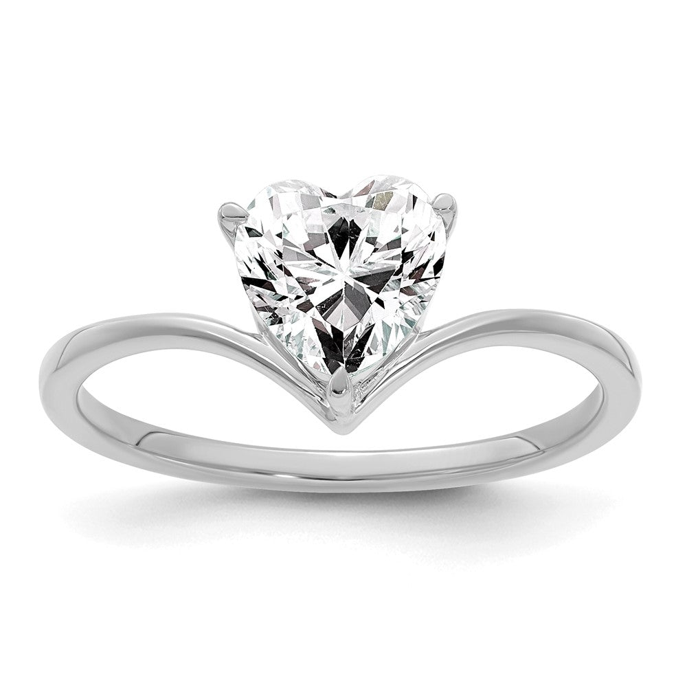True Origin Lab Grown Diamond VS+ F+ Heart Solitaire Complete Ring