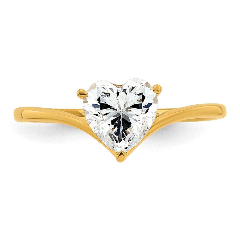 True Origin Lab Grown Diamond VS+ F+ Heart Solitaire Complete Ring
