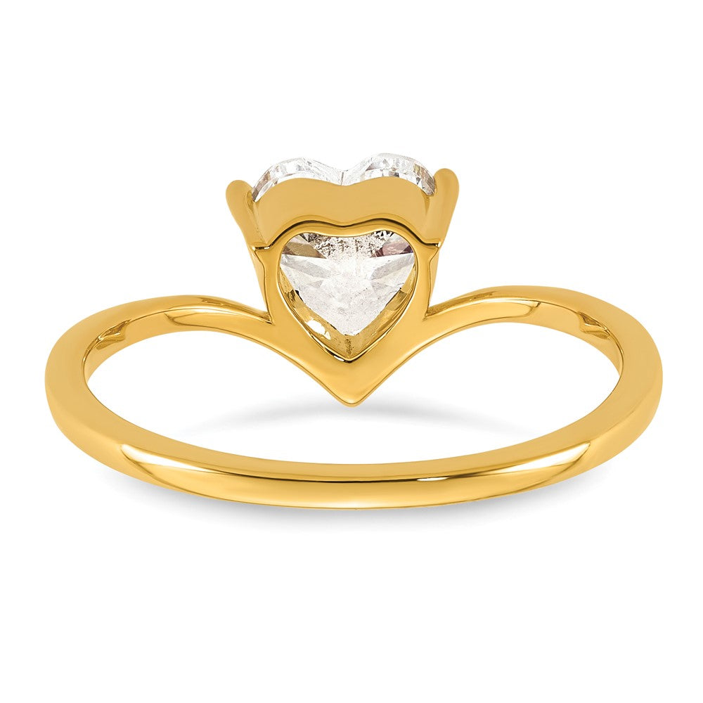True Origin Lab Grown Diamond VS+ F+ Heart Solitaire Complete Ring
