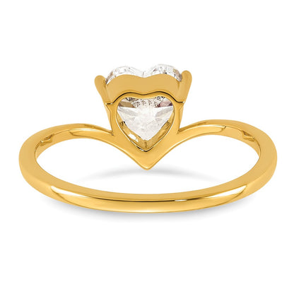 True Origin Lab Grown Diamond VS+ F+ Heart Solitaire Complete Ring