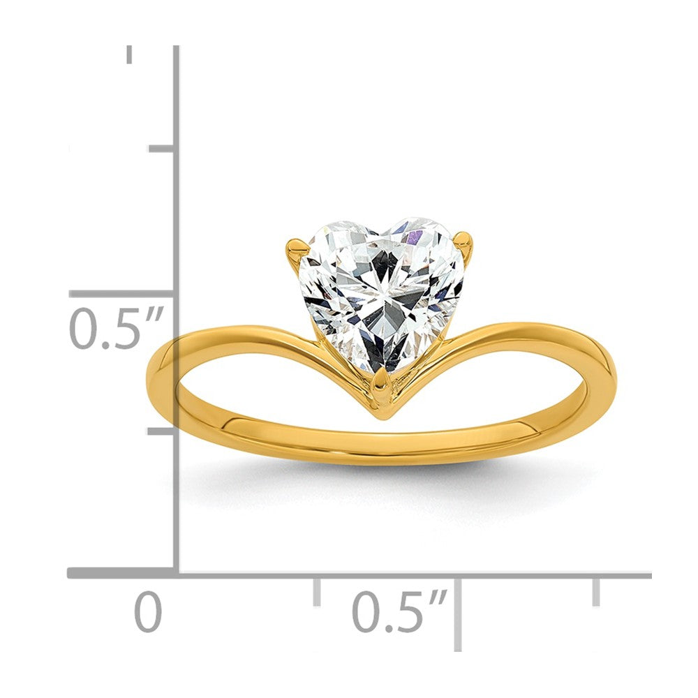 True Origin Lab Grown Diamond VS+ F+ Heart Solitaire Complete Ring
