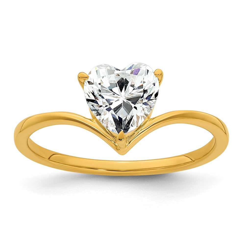 True Origin Lab Grown Diamond VS+ F+ Heart Solitaire Complete Ring