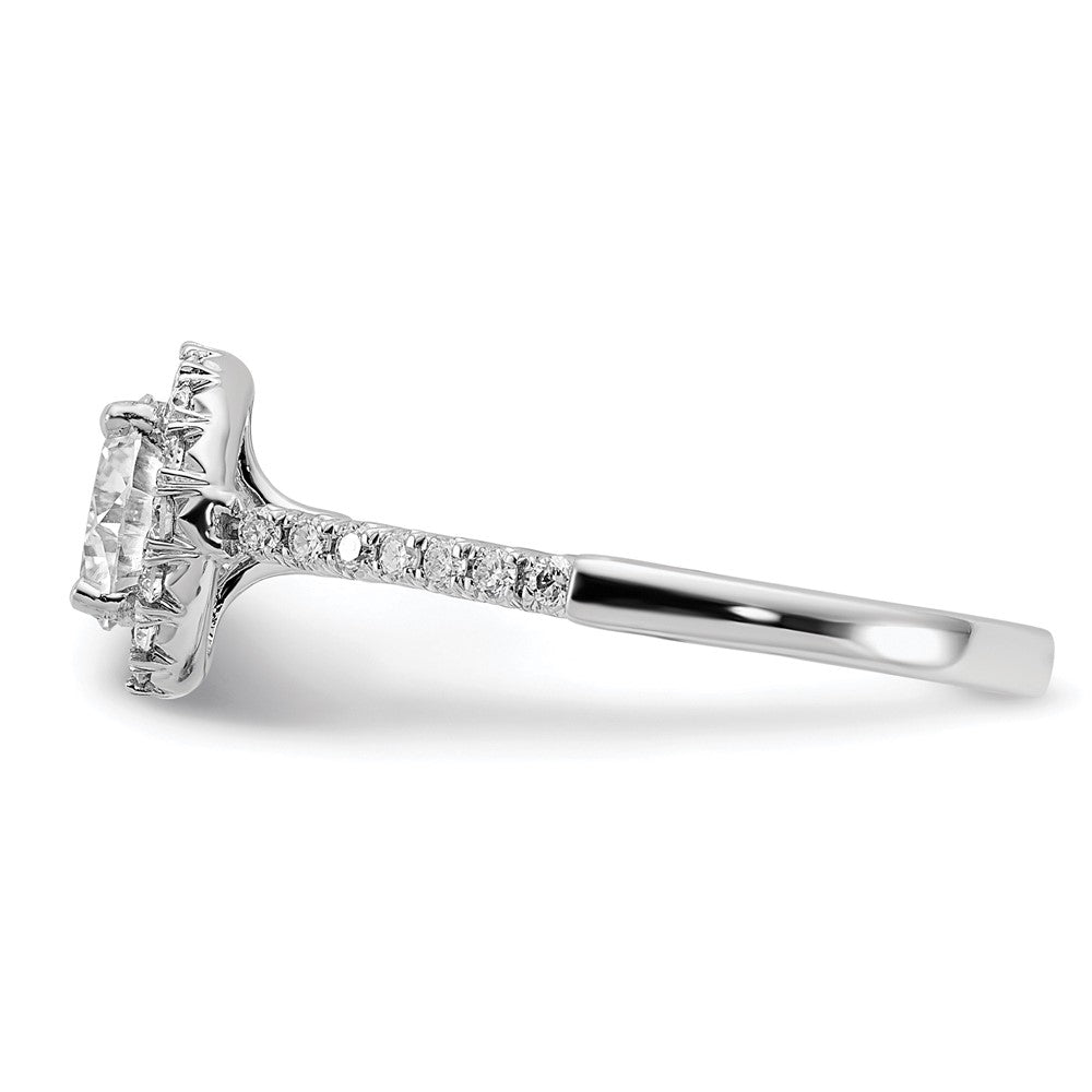 True Origin Lab Grown Diamond VS+ F+ Semi-Mount Round Halo Engagement Ring