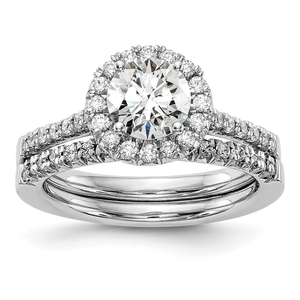 True Origin Lab Grown Diamond VS+ F+ Semi-Mount Round Halo Engagement Ring
