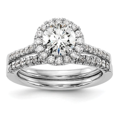 True Origin Lab Grown Diamond VS+ F+ Semi-Mount Round Halo Engagement Ring