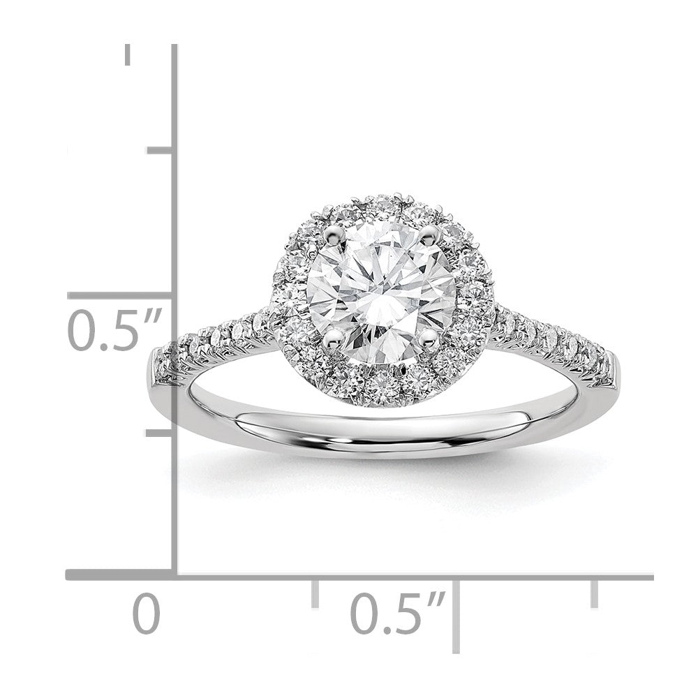 True Origin Lab Grown Diamond VS+ F+ Semi-Mount Round Halo Engagement Ring