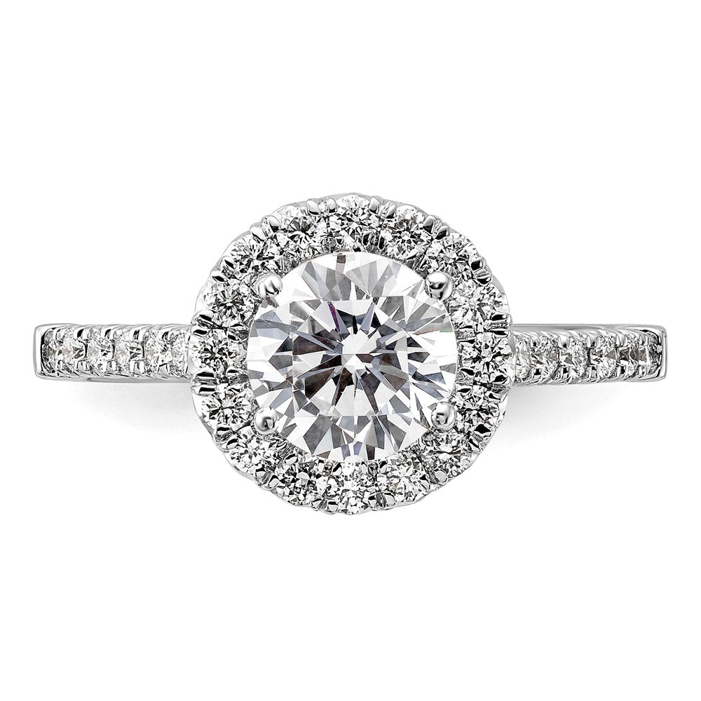 True Origin Lab Grown Diamond VS+ F+ Semi-Mount Round Halo Engagement Ring