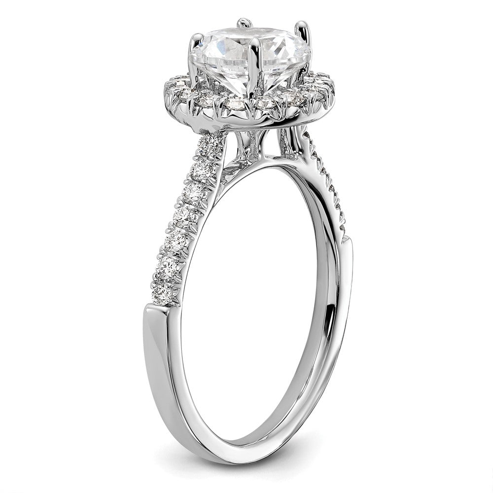 True Origin Lab Grown Diamond VS+ F+ Semi-Mount Round Halo Engagement Ring
