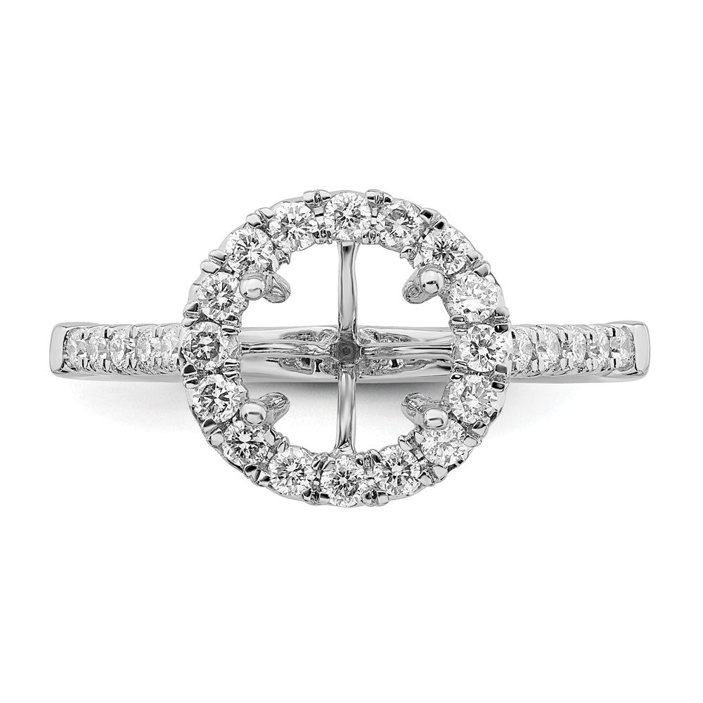True Origin Lab Grown Diamond VS+ F+ Semi-Mount Round Halo Engagement Ring