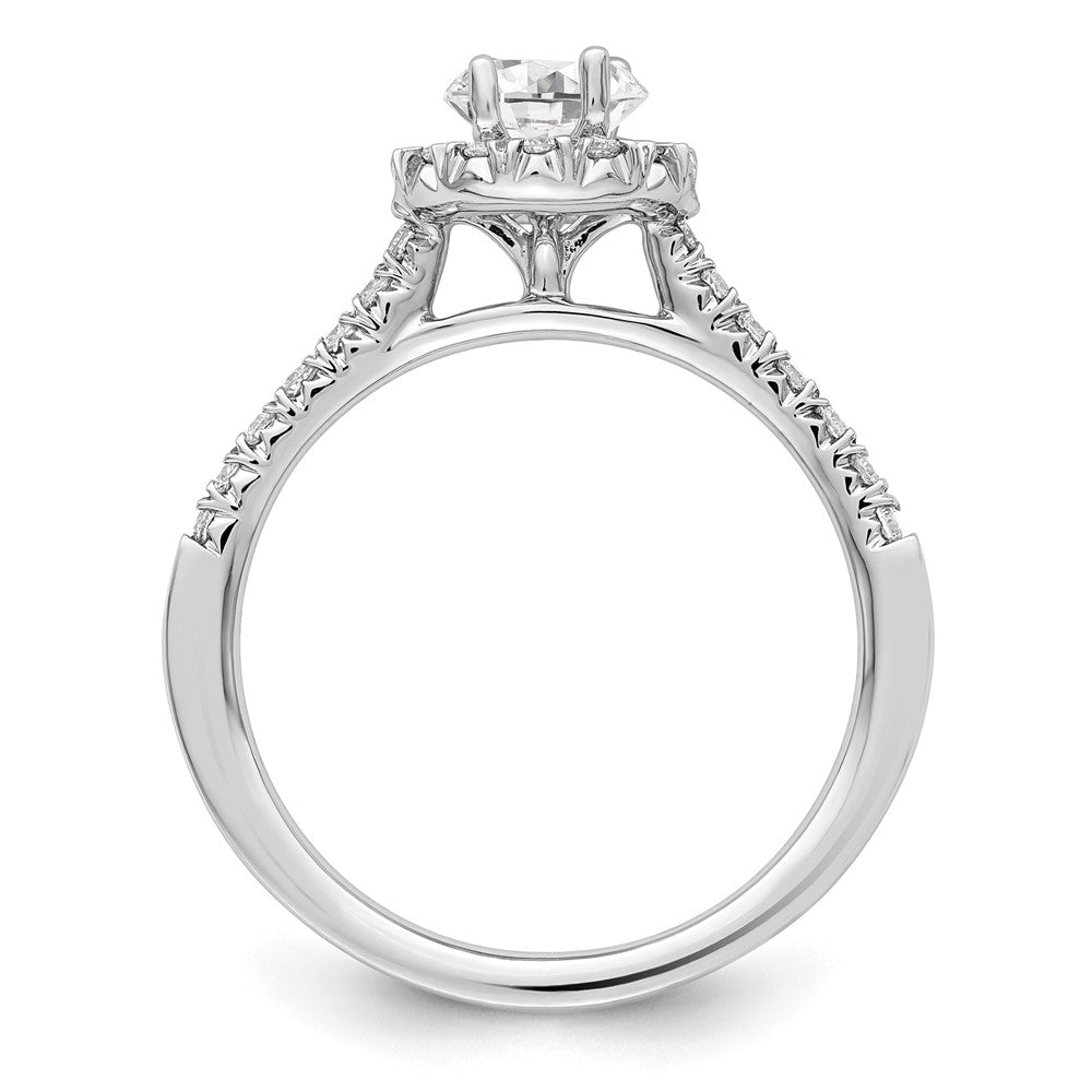 True Origin Lab Grown Diamond VS+ F+ Semi-Mount Oval Halo Engagement Ring