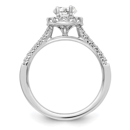 True Origin Lab Grown Diamond VS+ F+ Semi-Mount Oval Halo Engagement Ring