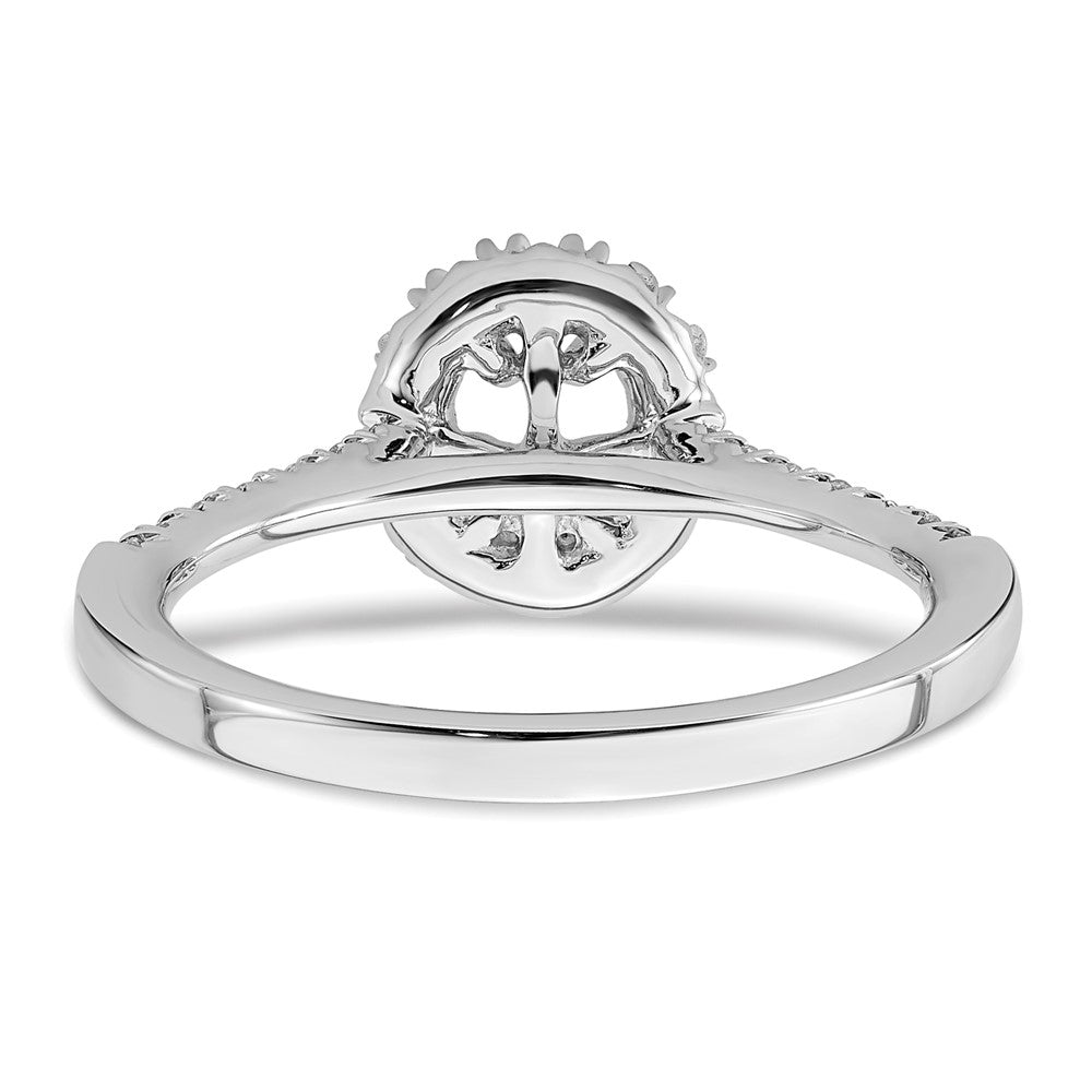 True Origin Lab Grown Diamond VS+ F+ Semi-Mount Oval Halo Engagement Ring