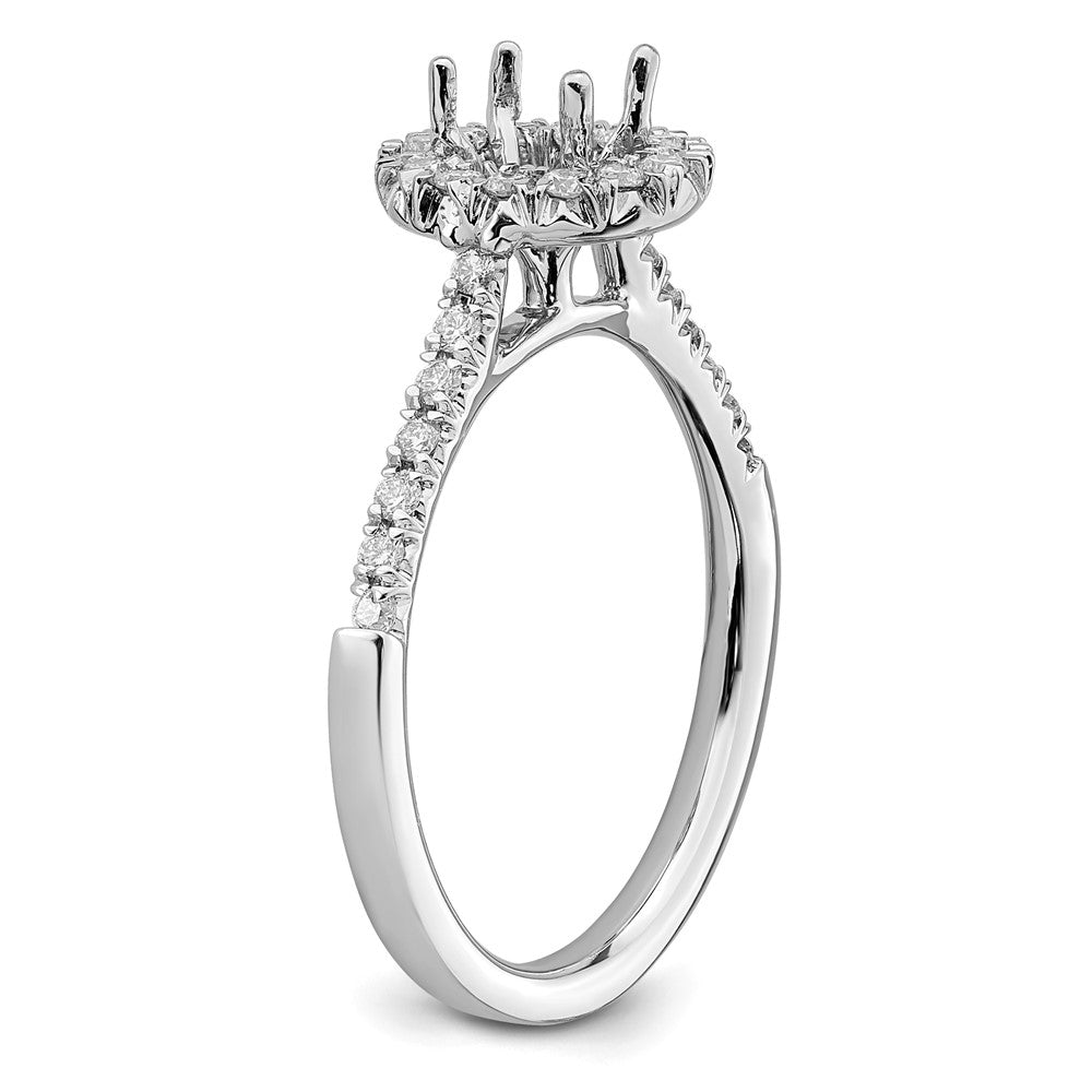 True Origin Lab Grown Diamond VS+ F+ Semi-Mount Oval Halo Engagement Ring