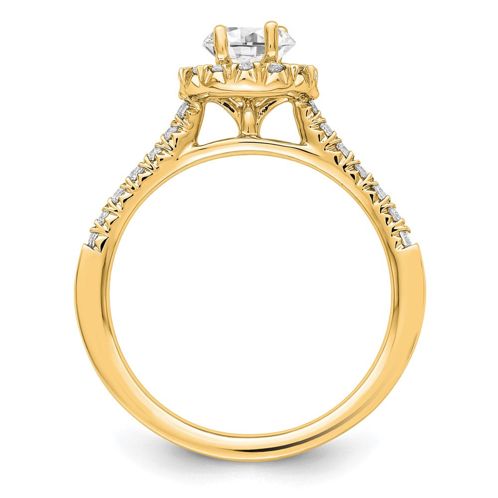 True Origin Lab Grown Diamond VS+ F+ Semi-Mount Oval Halo Engagement Ring