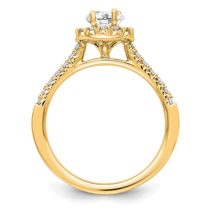 True Origin Lab Grown Diamond VS+ F+ Semi-Mount Oval Halo Engagement Ring