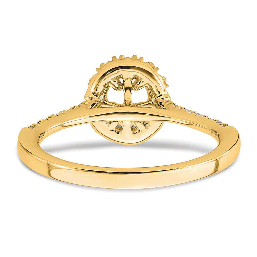 True Origin Lab Grown Diamond VS+ F+ Semi-Mount Oval Halo Engagement Ring