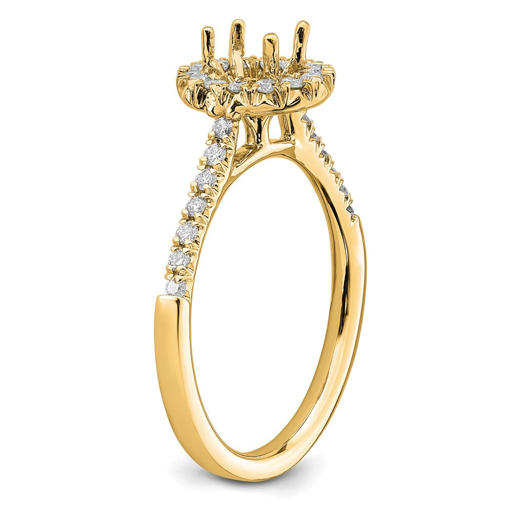 True Origin Lab Grown Diamond VS+ F+ Semi-Mount Oval Halo Engagement Ring