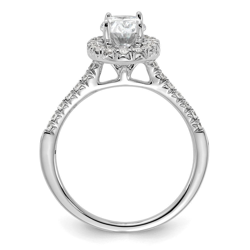 True Origin Lab Grown Diamond VS+ F+ Semi-Mount Oval Halo Engagement Ring