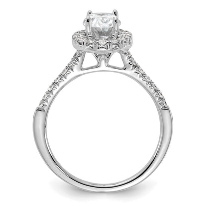 True Origin Lab Grown Diamond VS+ F+ Semi-Mount Oval Halo Engagement Ring