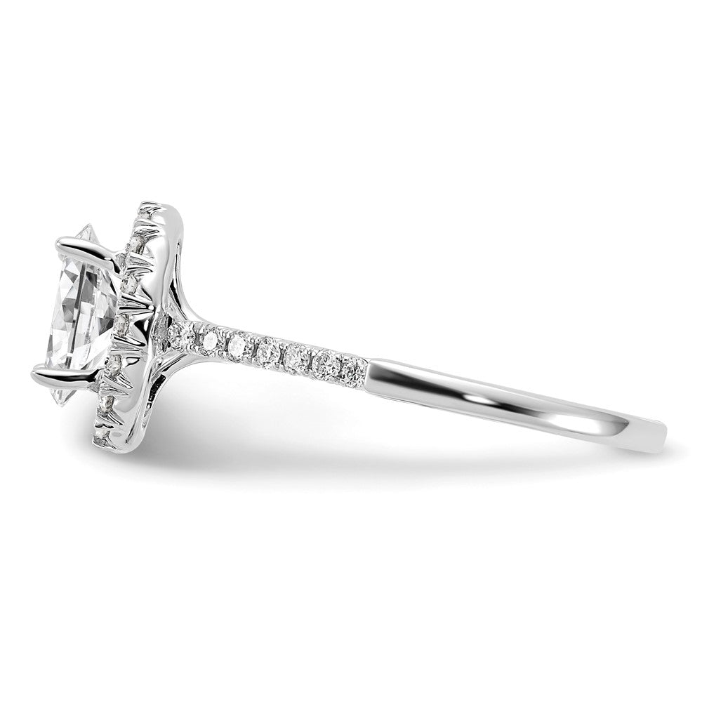 True Origin Lab Grown Diamond VS+ F+ Semi-Mount Oval Halo Engagement Ring